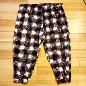 Briefly Stated Gingham Plaid Candy Cane Pajama Pants Women's 3X (22W-24W) EUC